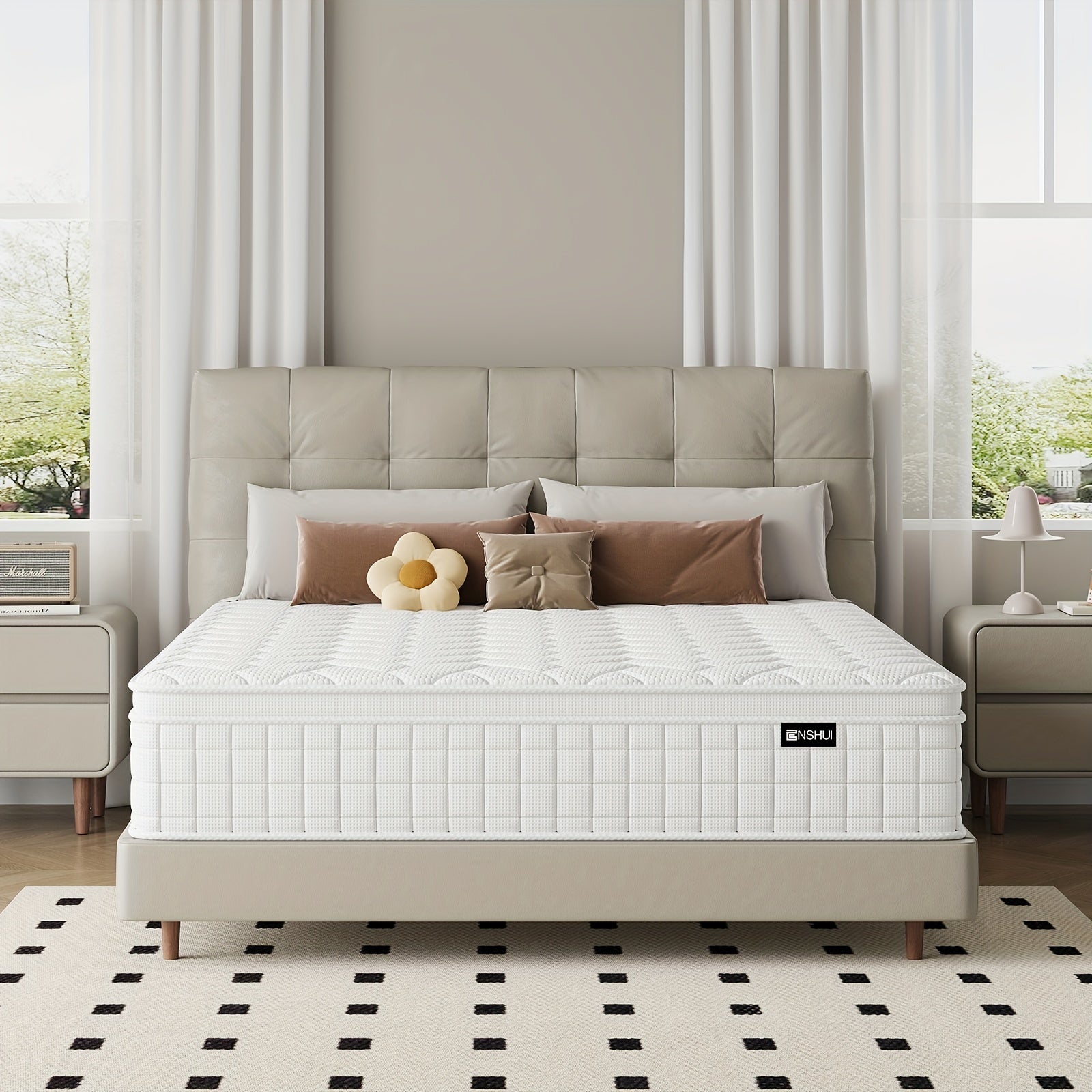 Full Size Mattress, 10/12 Inch Boxed Twin, Full, Queen, King, Size Mattress, Hybrid Memory Foam Spring Full Size Mattress, Soft Comfort Mattress Home surplus