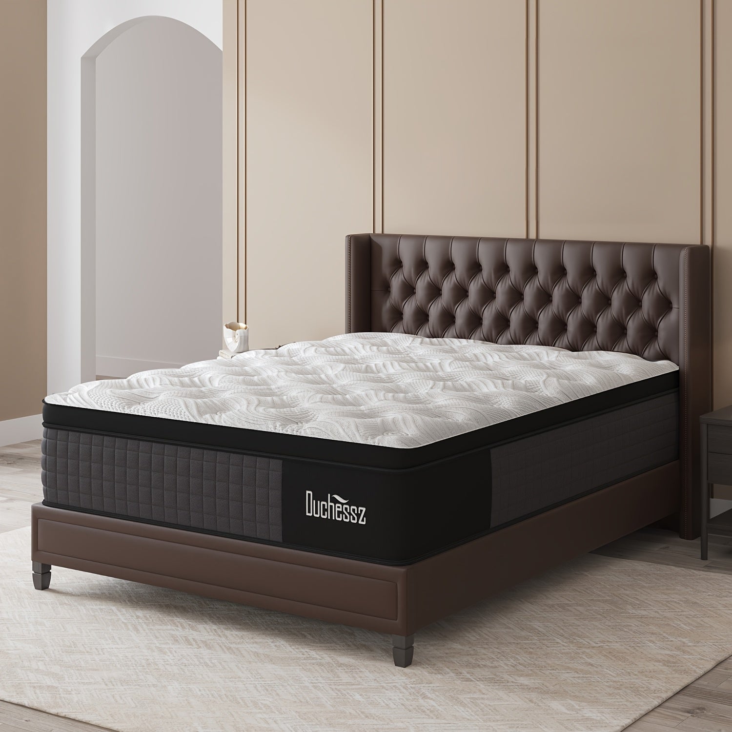 Duchess 10"12"14" Twin Full Queen King Size Mattress In A Box Hybrid Pocket Spring Gel Memory Foam, Motion Isolation Medium Firm Home surplus