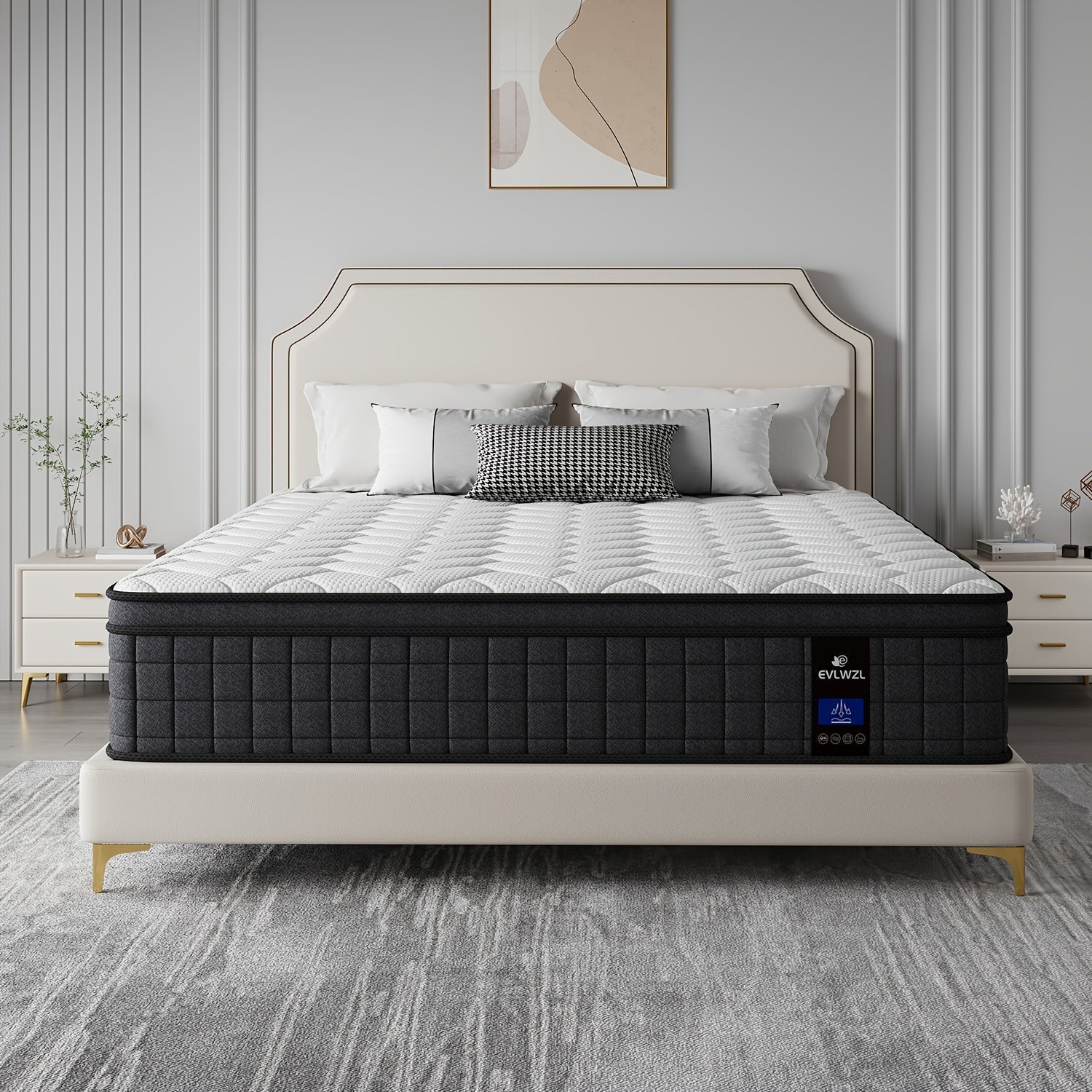 10INCH/12INCH - Twin/Queen/King Size Mattress, Premium High Quality Deep Sleep Firm Mattress Extra Lumbar Support, Memory Foam Hybrid Euro Top Luxury Mattress, Individually Wrapped Pocket Coils And Motion Isolation - Home surplus Home surplus 19480;83619269