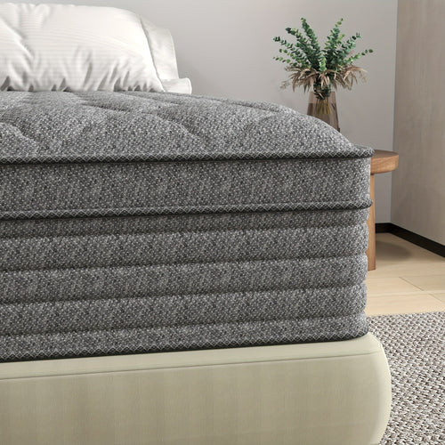 14 Inch Medium Firm Hybrid Mattress Memory Foam And Pocket Spring Twin Full Queen King Size Mattress In A Box - Home surplus Home surplus 19480