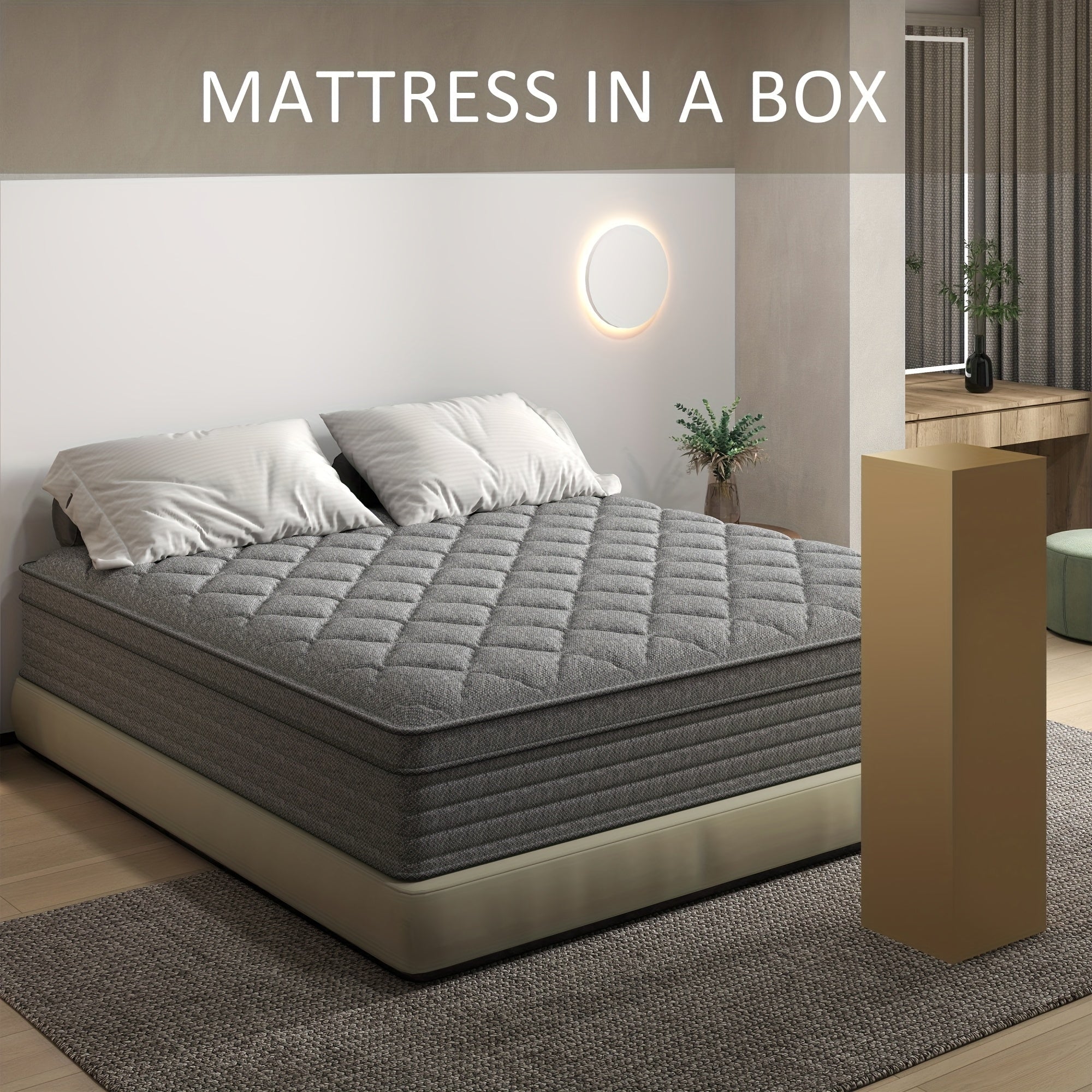 14 Inch Medium Firm Hybrid Mattress Memory Foam And Pocket Spring Twin Full Queen King Size Mattress In A Box - Home surplus Home surplus 19480