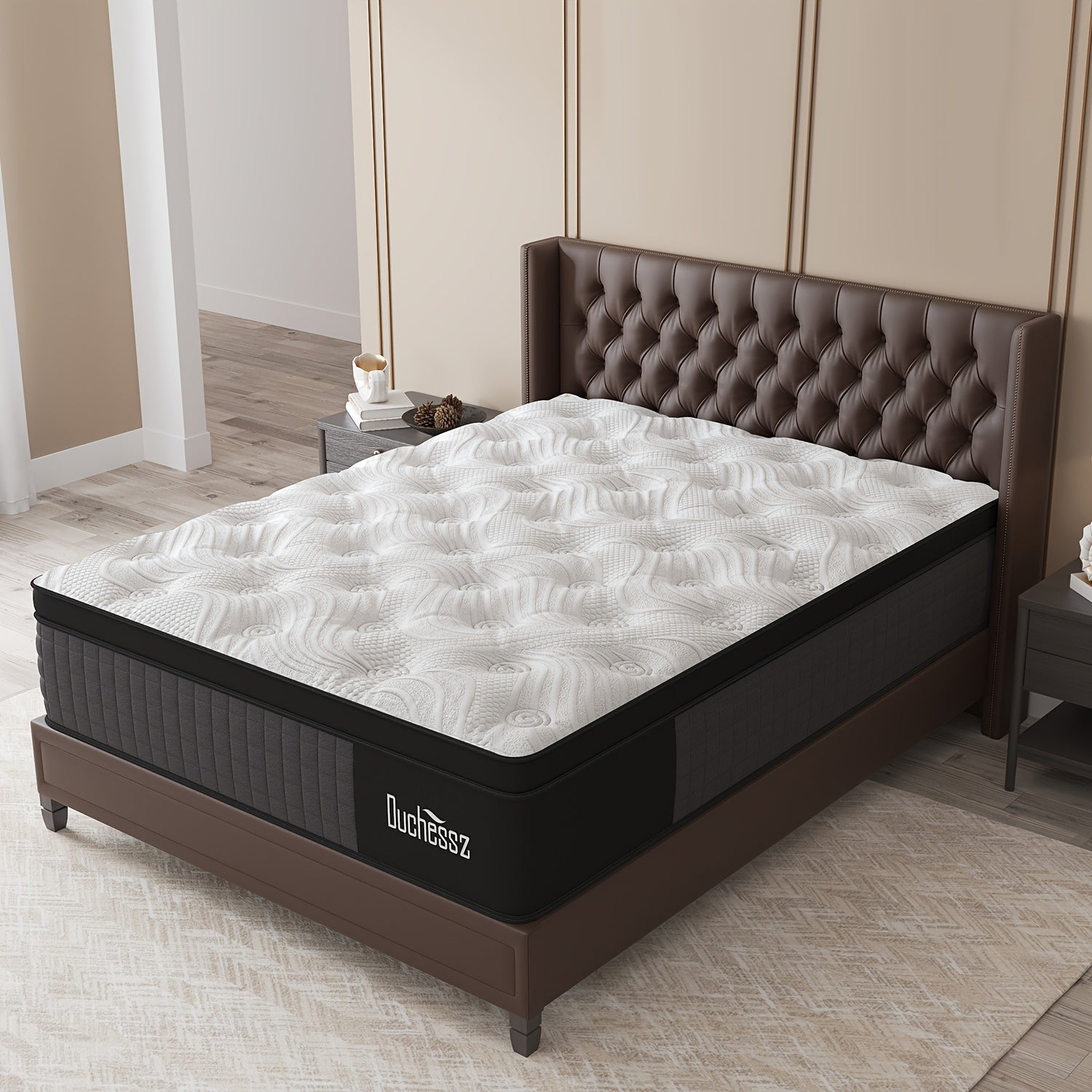 Duchess 10"12"14" Twin Full Queen King Size Mattress In A Box Hybrid Pocket Spring Gel Memory Foam, Motion Isolation Medium Firm Home surplus