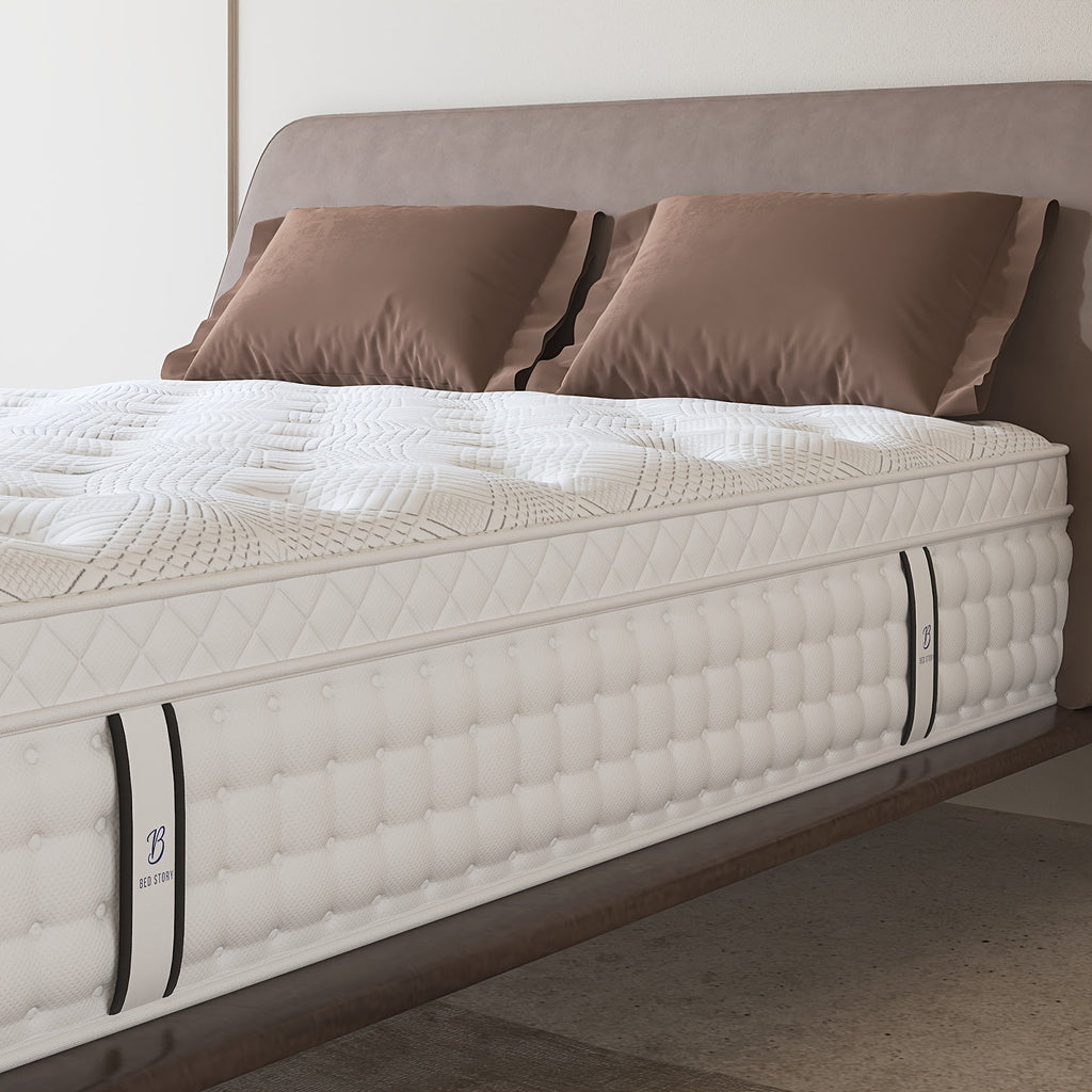 Assembled In USA - Twin/Queen/King Size Mattress, Premium High Quality Deep Sleep Firm Mattress Extra Lumbar Support, Memory Foam Hybrid Euro Top Luxury Mattress, Individually Wrapped Pocket Coils And Motion Isolation - Home surplus Home surplus 19480;83619269
