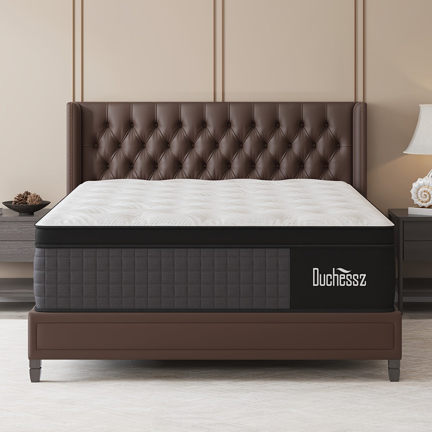 Duchess 10"12"14" Twin Full Queen King Size Mattress In A Box Hybrid Pocket Spring Gel Memory Foam, Motion Isolation Medium Firm - Home surplus Home surplus 132009081;69629