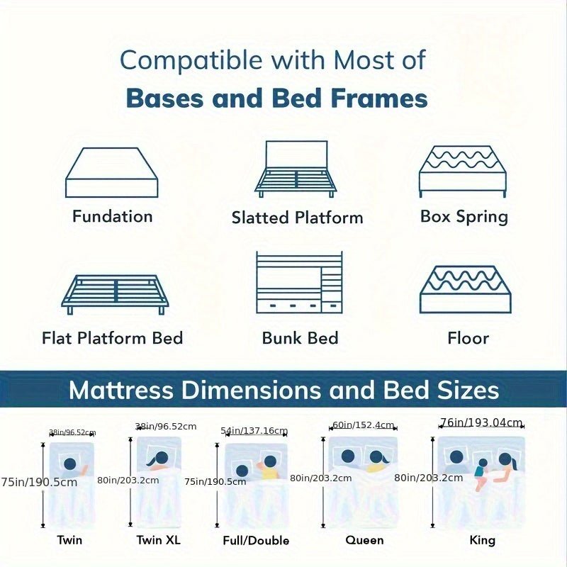 Full Queen King Size Mattress 14 Inch - Cooling Gel Memory Foam, Medium Firm Pressure Relief, Hypoallergenic, Plush Feel, Polyester Cover, Ideal for Bedroom, Guest Room, Dorm Essentials | Modern Bedroom Decor | Durable Mattre - Home surplus Home surplus 135057