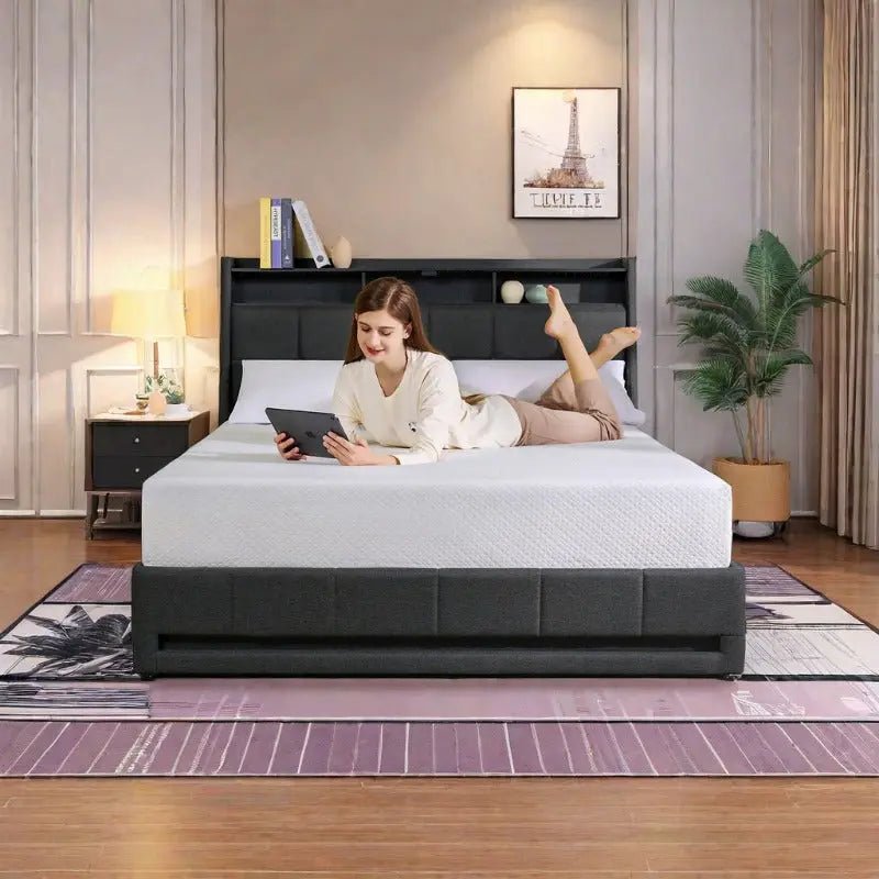 Greenstell Twin Full Queen King Size Mattress, 6/8/10 Inch Gel Memory Foam Mattress in a Box, Fiberglass Free, Furniture for Home Clearance and Closeout Breathable Mattress for Cooler Sleep Supportive, White - Home surplus Home surplus 73224208;78719584