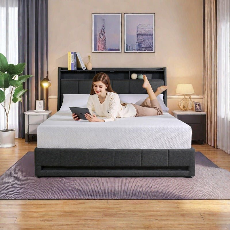 Greenstell Twin Full Queen King Size Mattress, 6/8/10 Inch Gel Memory Foam Mattress in a Box, Fiberglass Free, Furniture for Home Clearance and Closeout Breathable Mattress for Cooler Sleep Supportive, White - Home surplus Home surplus 73227219;77270414