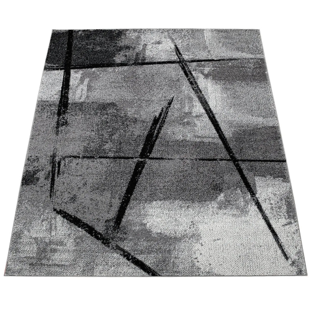 Grey Black Area Rug Mondial with Abstract Paint Effect - Home surplus Home surplus10-14-8-9|2